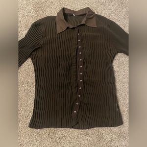 Brown see through top